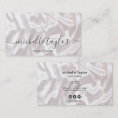 Minimalistisch modern zwart-wit handschrift met zw visitekaartje (Voorkant / Achterkant)