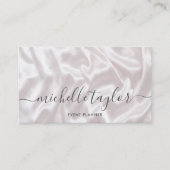 Minimalistisch modern zwart-wit handschrift met zw visitekaartje (Voorkant)