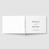 Minimalistisch modern zwart-wit huwelijk gastenboek (Volledig)