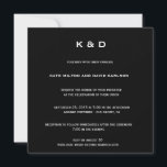 Minimalistisch modern zwart-wit huwelijk kaart<br><div class="desc">Voor u aan personaliseren/aanpassen.</div>