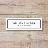 Minimalistisch modern zwart wit mini visitekaartje