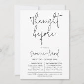 Minimalistisch modern zwart wit repetitie diner kaart (Voorkant)