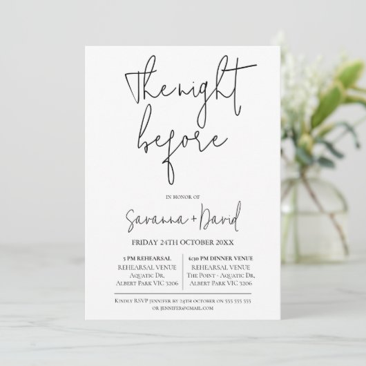 Minimalistisch modern zwart wit repetitie diner kaart (Staand voorkant)