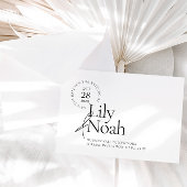 Minimalistisch Modern Zwart & Wit Save the Date Ka