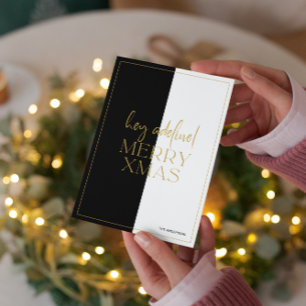 Minimalistisch Modern zwart-wit split screen Kaart