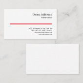 Minimalistisch, modern, zwart wit visitekaartje (Voorkant / Achterkant)