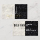 Minimalistisch modern zwart-wit visitekaartje (Voorkant / Achterkant)