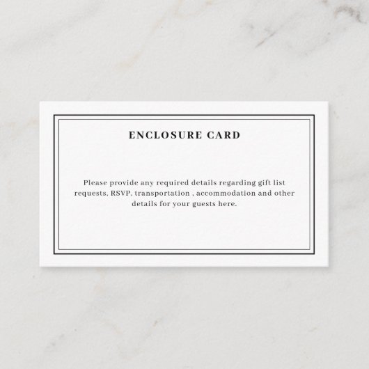 Minimalistisch modern zwart-wit Vrijgezellenfeest Informatiekaartje (Voorkant)