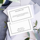 Minimalistisch modern zwart-wit Vrijgezellenfeest Informatiekaartje