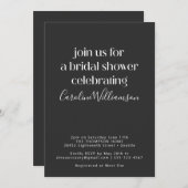 Minimalistisch modern zwart-wit Vrijgezellenfeest Kaart (Voorkant / Achterkant)