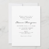 Minimalistisch modern zwart-wit Vrijgezellenfeest Kaart (Voorkant)