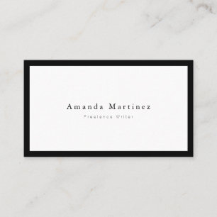 Minimalistisch modern - zwart x wit visitekaartje