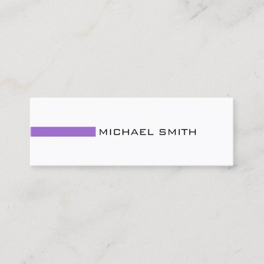 Minimalistisch moderne Amethyst Professional Mini Visitekaartje (Voorkant)