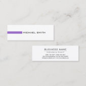 Minimalistisch moderne Amethyst Professional Mini Visitekaartje (Voorkant / Achterkant)