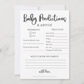 Minimalistisch moderne Baby-voorspellingskaart Kaart (Voorkant)