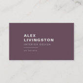 Minimalistisch moderne Creatieve Paarse Eggplant Visitekaartje (Voorkant)