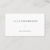 Minimalistisch moderne Creative Name Black en Whit Visitekaartje (Voorkant)