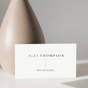 Minimalistisch moderne Creative Name Black en Whit Visitekaartje