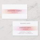 Minimalistisch moderne elegante roze professional visitekaartje (Voorkant / Achterkant)