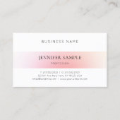 Minimalistisch moderne elegante roze professional visitekaartje (Achterkant)