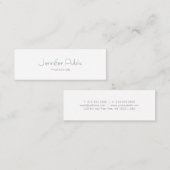 Minimalistisch moderne, elegante Sjabloon Professi Mini Visitekaartje (Voorkant / Achterkant)