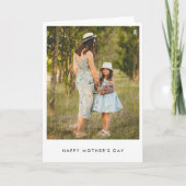 Minimalistisch Moderne Foto Simple Moederdag Kaart (Voorkant)