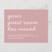 Minimalistisch Moderne Gastkamer is verplaatst Aankondigingskaart (Voorkant)