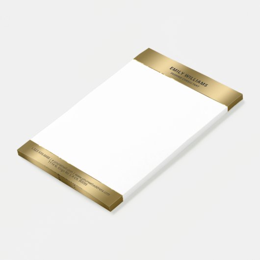 Minimalistisch moderne goudgrens post-it® notes (Schuin)