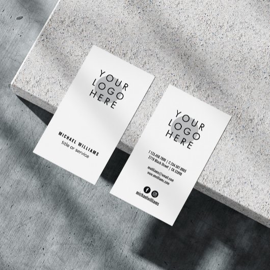 Minimalistisch moderne Logo-pictogrammen voor soci Visitekaartje