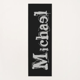 Minimalistisch moderne monogram met zwarte witte y yogamat