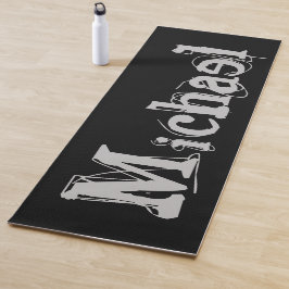 Minimalistisch moderne monogram met zwarte witte y yogamat
