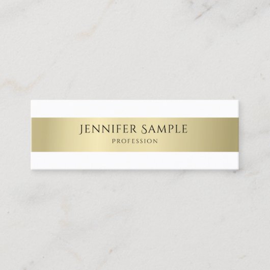 Minimalistisch moderne professionele legant mini visitekaartje (Voorkant)