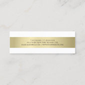Minimalistisch moderne professionele legant mini visitekaartje (Achterkant)