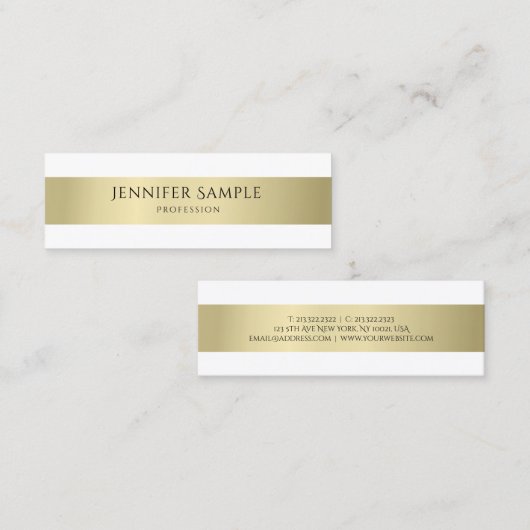 Minimalistisch moderne professionele legant mini visitekaartje (Voorkant / Achterkant)