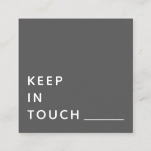 minimalistisch   Moderne typografie Eenvoudig grij Vierkante Visitekaartje