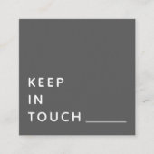 minimalistisch | Moderne typografie Eenvoudig grij Vierkante Visitekaartje (Voorkant)