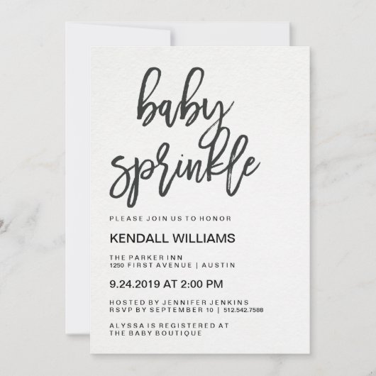 Minimalistisch moderne Typografie Unisex Baby Spri Kaart (Voorkant)