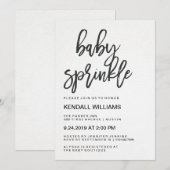 Minimalistisch moderne Typografie Unisex Baby Spri Kaart (Voorkant / Achterkant)