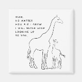 Minimalistisch Moederdag voor Baby Giraffe Magneet (Voorkant)