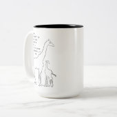 Minimalistisch Moederdag voor Baby Giraffe Tweekleurige Koffiemok (Voorkant links)
