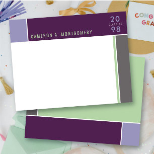 Minimalistisch Mondriaan Modern Color Blocks Afstu Bedankkaart