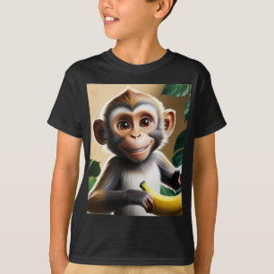 "Minimalistisch Monkey Silhouette Block Kleur T-sh T-shirt