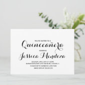 Minimalistisch Monochrome Gold Quinceañera Sweet 1 Kaart (Staand voorkant)