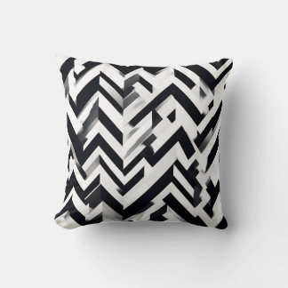 Minimalistisch monochroom Chevron Pattern Sierkuss Kussen