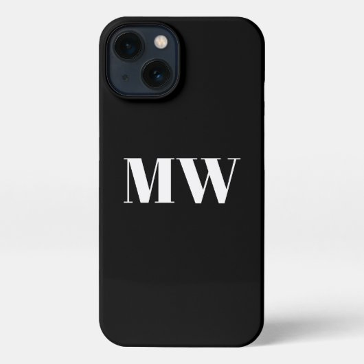 Minimalistisch monogram aangepast initiaal stevig iPhone hoesje (Achterkant)
