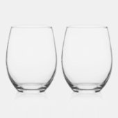 Minimalistisch Monogram Aangepaste Trouwnaam Koppe Wijnglas Zonder Voet (Links)