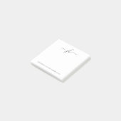 Minimalistisch monogram adres post-it® notes (Schuin)