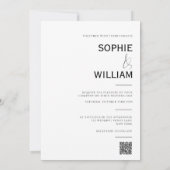 Minimalistisch Monogram Ampersand Wedding Kaart (Achterkant)