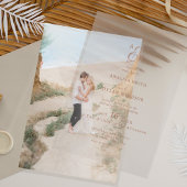 Minimalistisch Monogram Ampersand Wedding Vellum Uitnodigingen