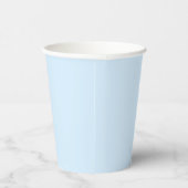 Minimalistisch Monogram Beginnende Retro Blauw Ora Papieren Bekers (Rechts)